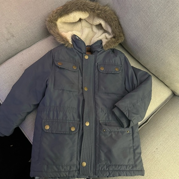 Carter’s Gray Insulated Winter Coat Size 5/6 - Picture 1 of 7
